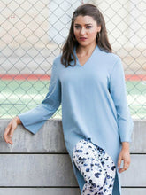 Alibi Top | Pale Blue