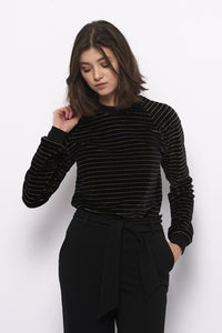 Tolsing Chris Bluse / Sort & Guld velour