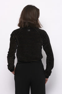 Tolsing Chris Bluse / Sort & Guld velour